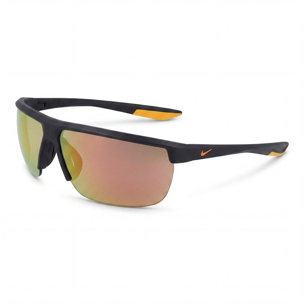 Nike Tempest Unisex Plastic UV Protected Sunglasses, Gridiron Orange Frame, Brown Orange Mirror Lens, 60mm