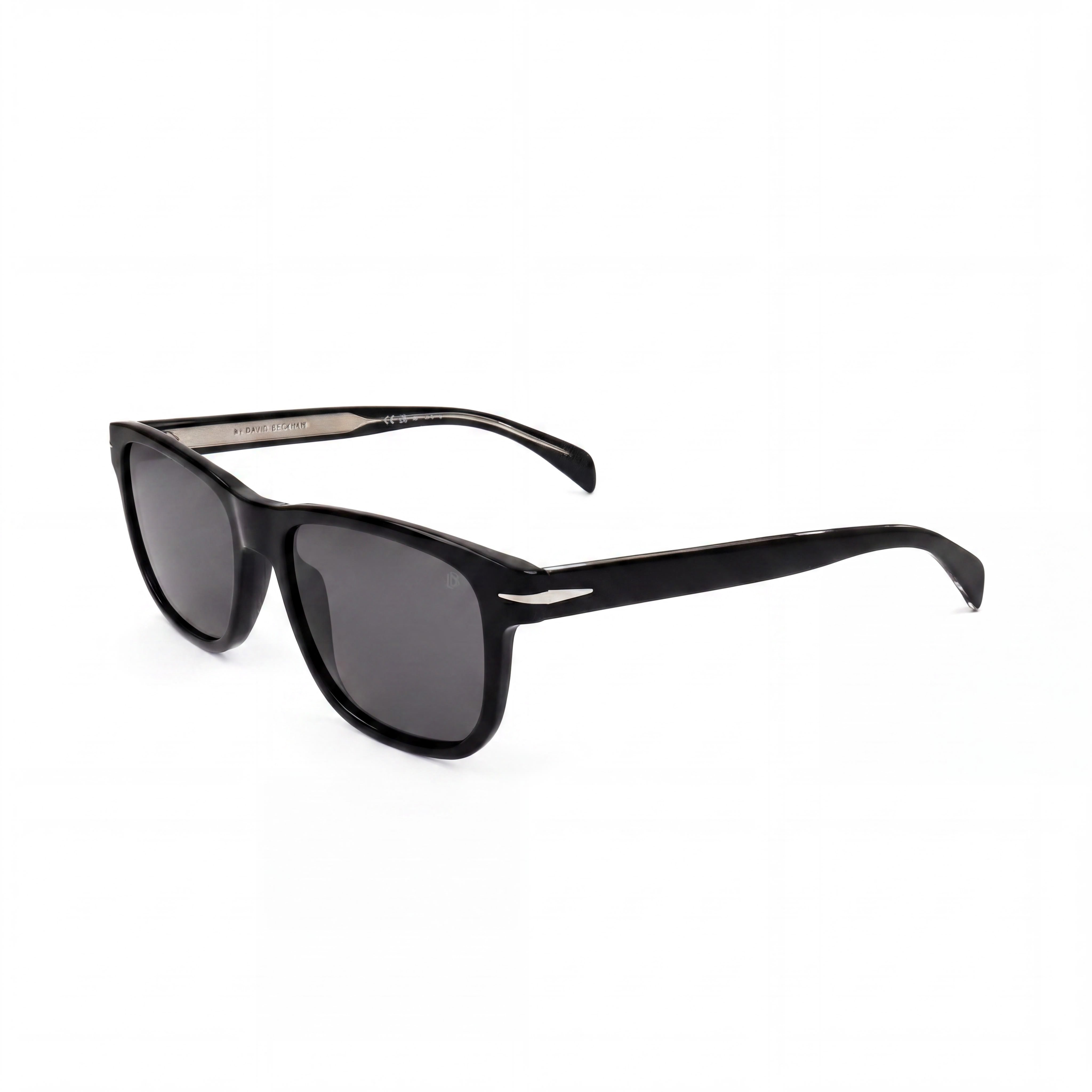 David Beckham Db 1045/S Gafas de Sol Unisex Negras Plateadas de Acetato Cuadradas con Protección UV 54mm, Photo 1