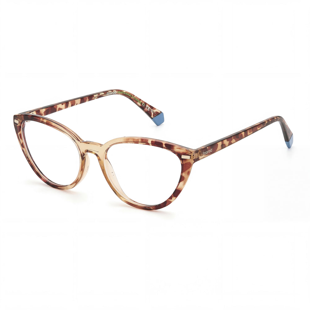 Polaroid Pld D432 Women's Cat Eye Full-Rim Injected Optical Frames Havana Beige 53-17-145