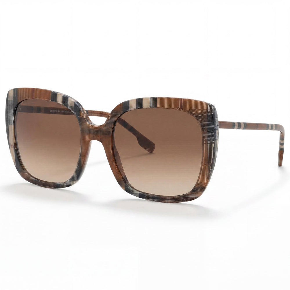 BURBERRY Women's 0be4323 Check Brown Plastic, Brown Gradient UV Protection Lenses 54mm