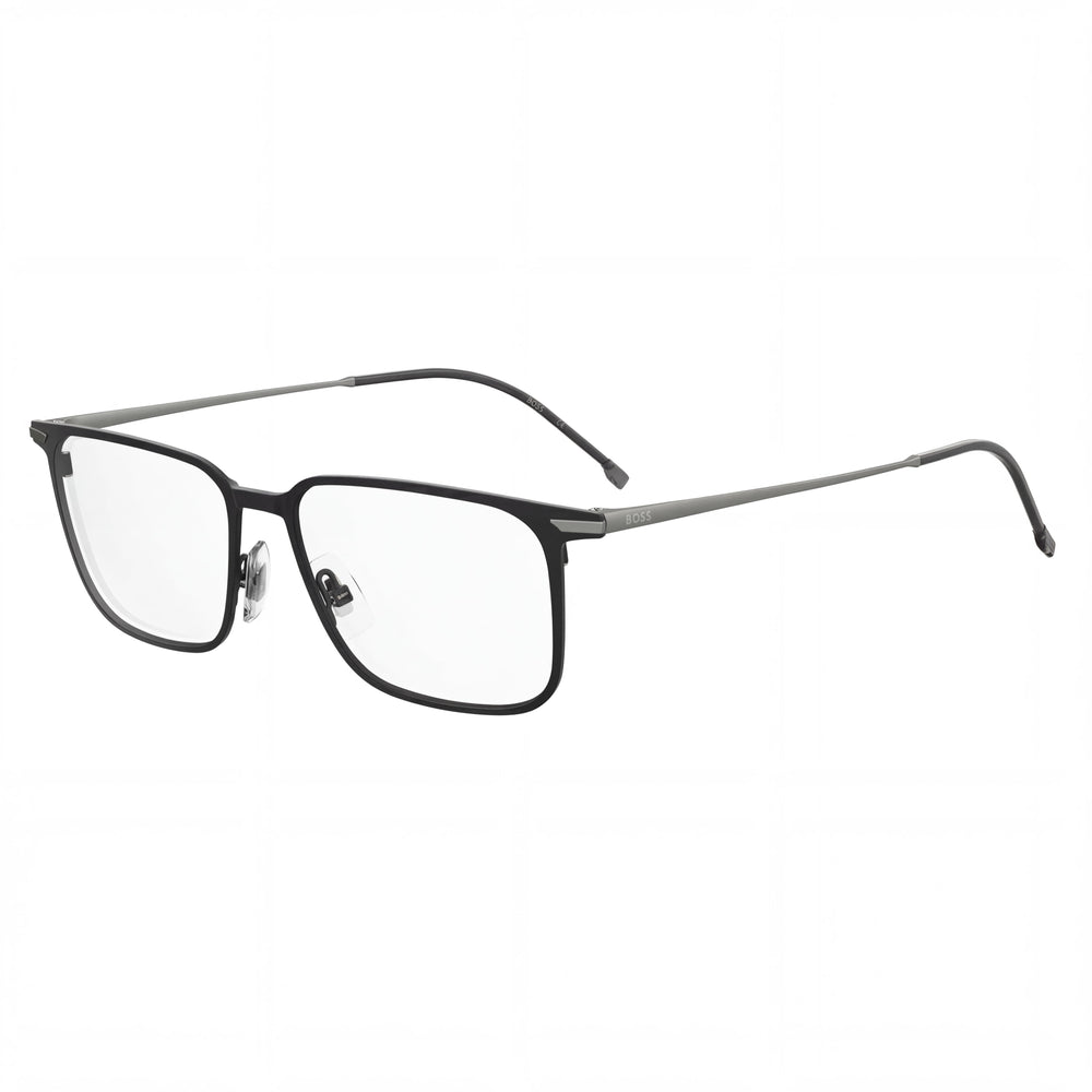 Gafas Modernas Hugo Boss, diseñadas para un ajuste Unisex, con montura de Titanio Negro Mate y 55mm de ancho de lente