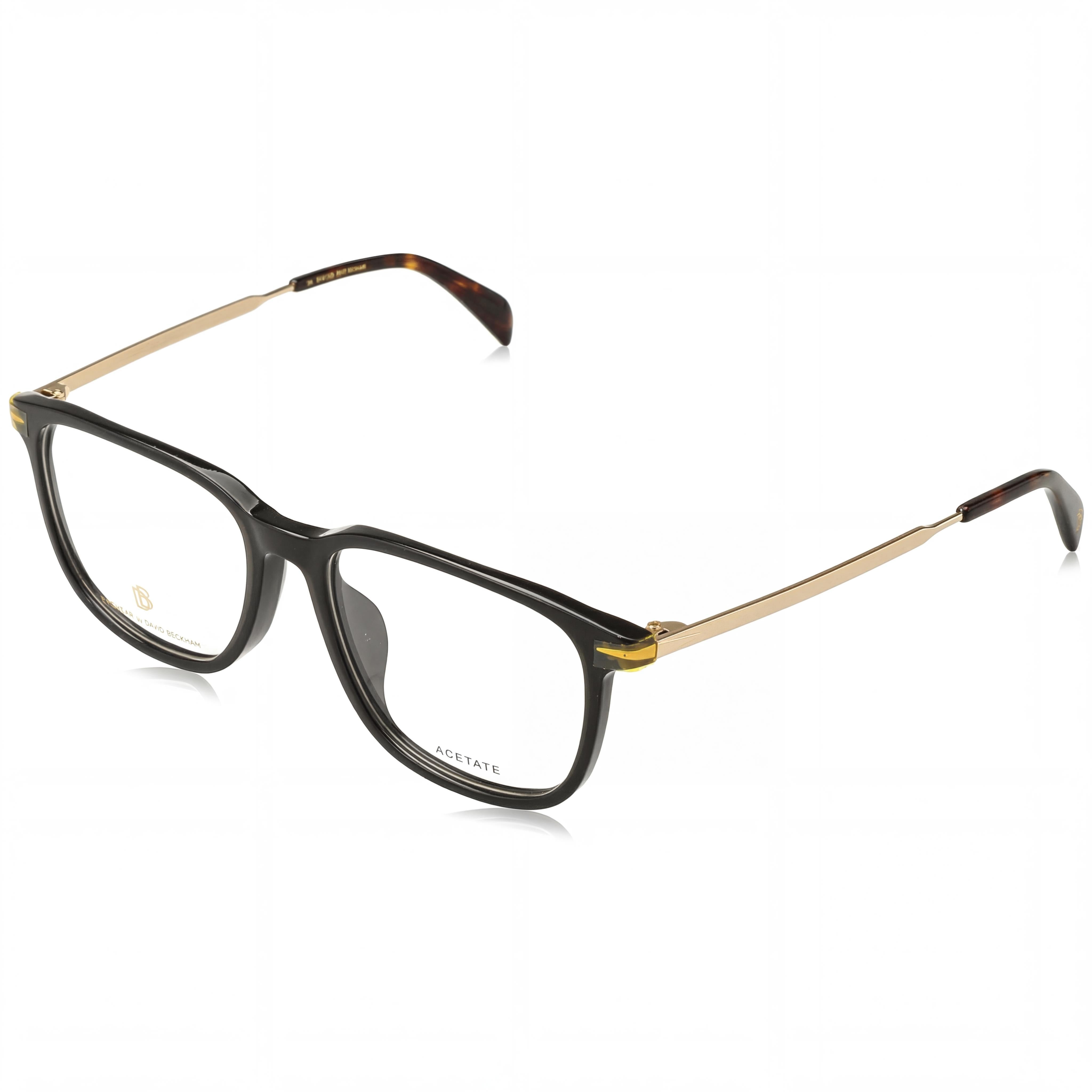 Gafas David Beckham Db 7074/F para hombre con montura de plástico y lentes de policarbonato, negro dorado, lente de 55 mm, Photo 1