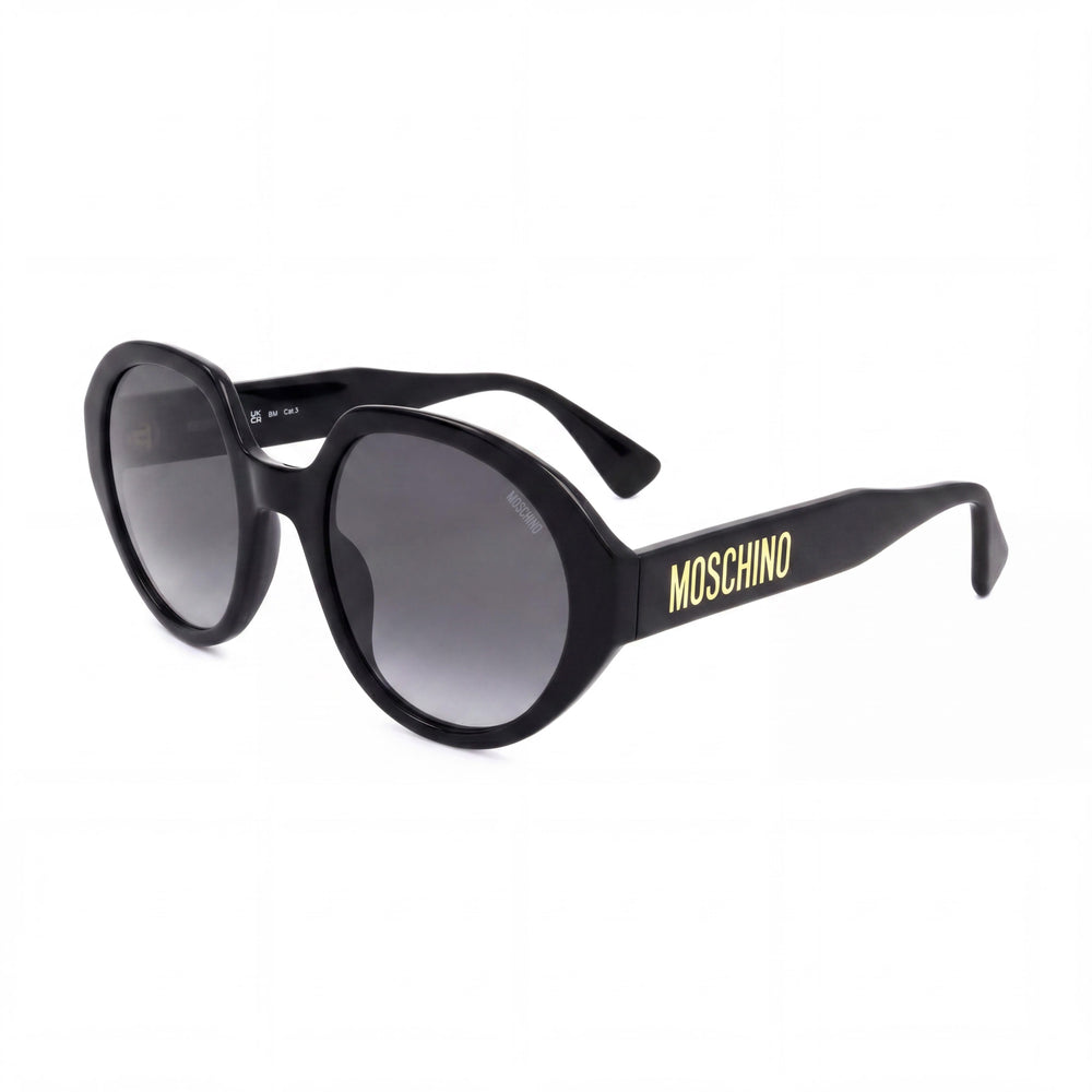 Gafas de sol Moschino Mos126/S para mujer, de acetato, montura negra gris oscuro degradado, lentes gris oscuro degradado, protección UV 53 mm