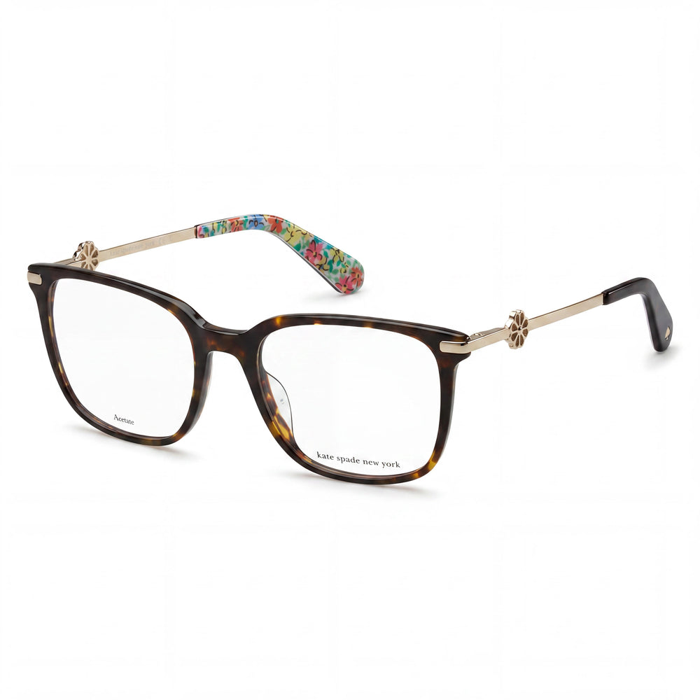 kate spade new york Modern Women's Havana Acetate Frame with Polycarbonate Lenses, Size 52-18-140mm