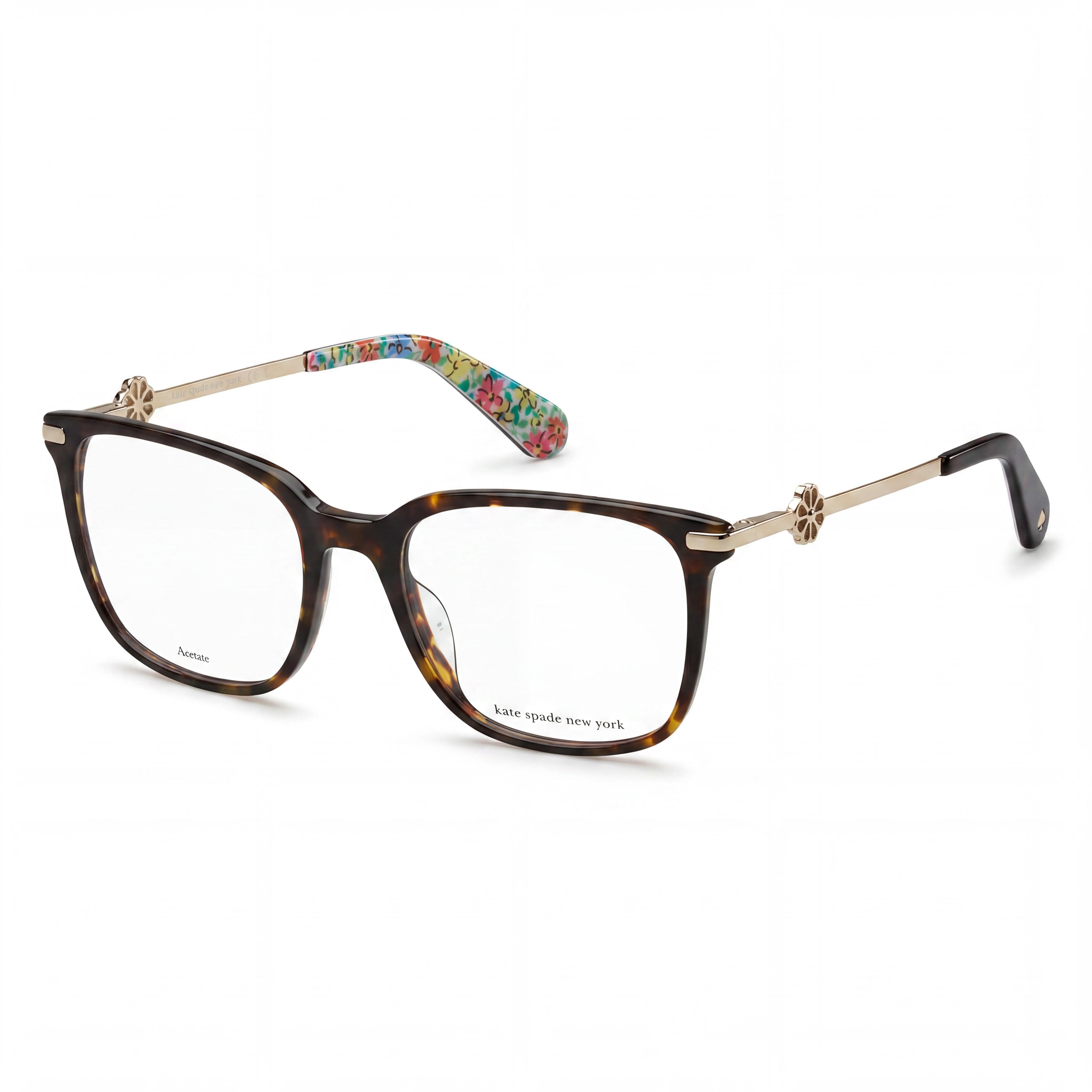 kate spade new york Modern Women's Havana Acetate Frame with Polycarbonate Lenses, Size 52-18-140mm, Photo 1