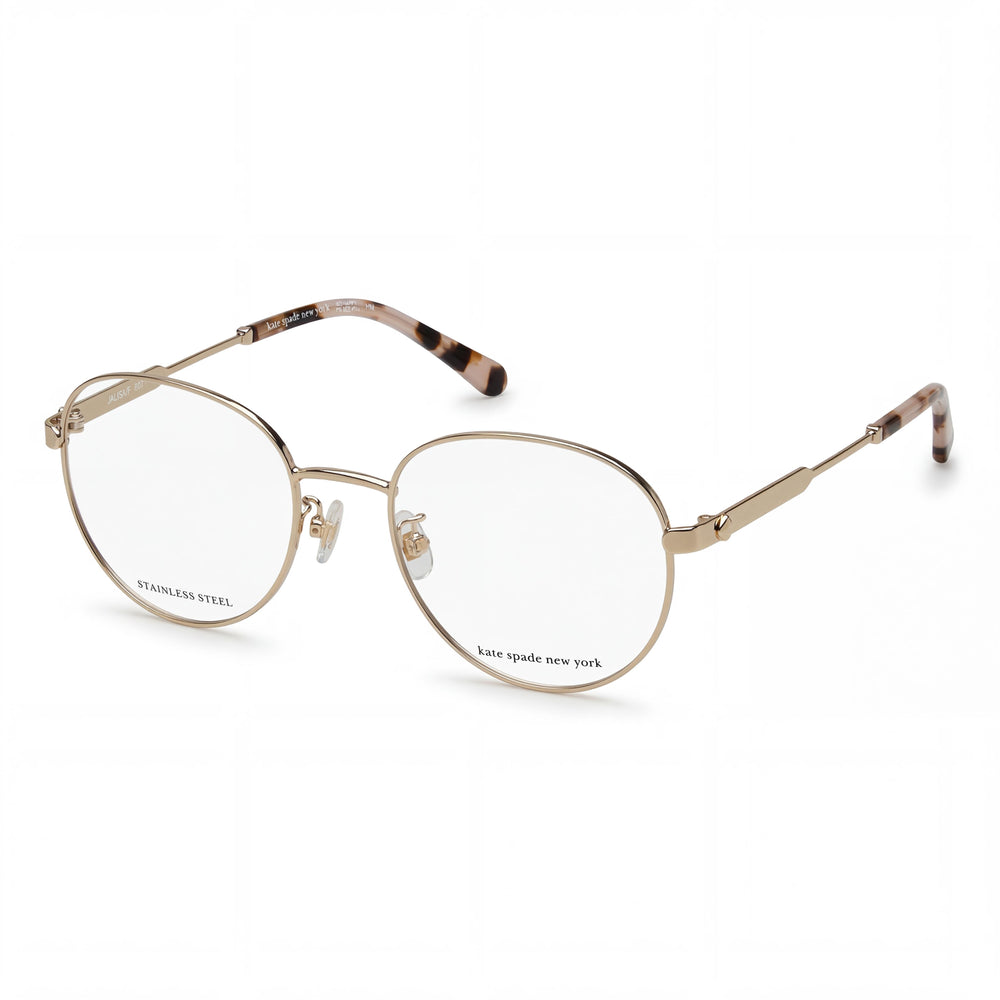 kate spade new york Gafas de sol para mujer Jalisia/F con montura de acero inoxidable en color oro rosa habana de 52 mm
