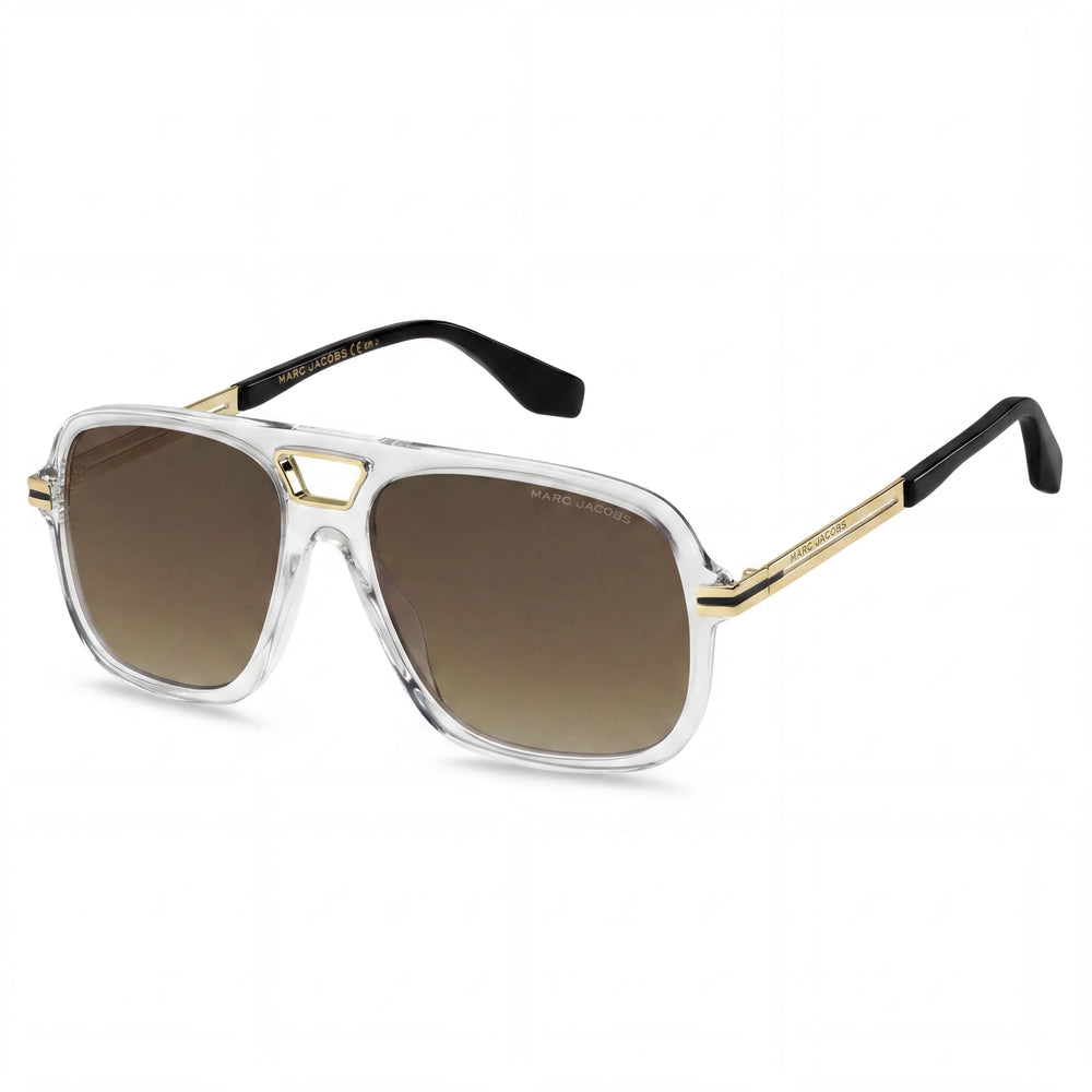 Marc Jacobs MARC 415/S Classic Men's Acetate UV Protection Sunglasses, Crystal Brown Shaded Frame, Crystal Black Lenses, 56-16-145