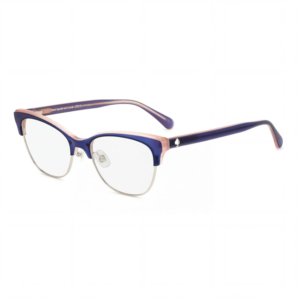 kate spade new york Classic Women's Blue Plastic Frame Blue Polycarbonate Lens Non-Polarized Sunglasses 51mm