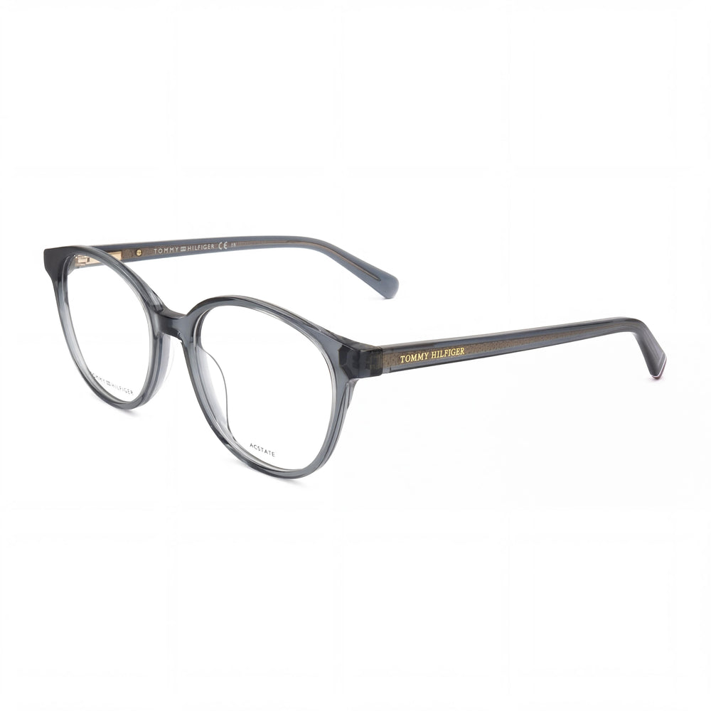 Gafas Tommy Hilfiger Modern para mujer con montura de acetato gris y lentes de policarbonato, 51 mm