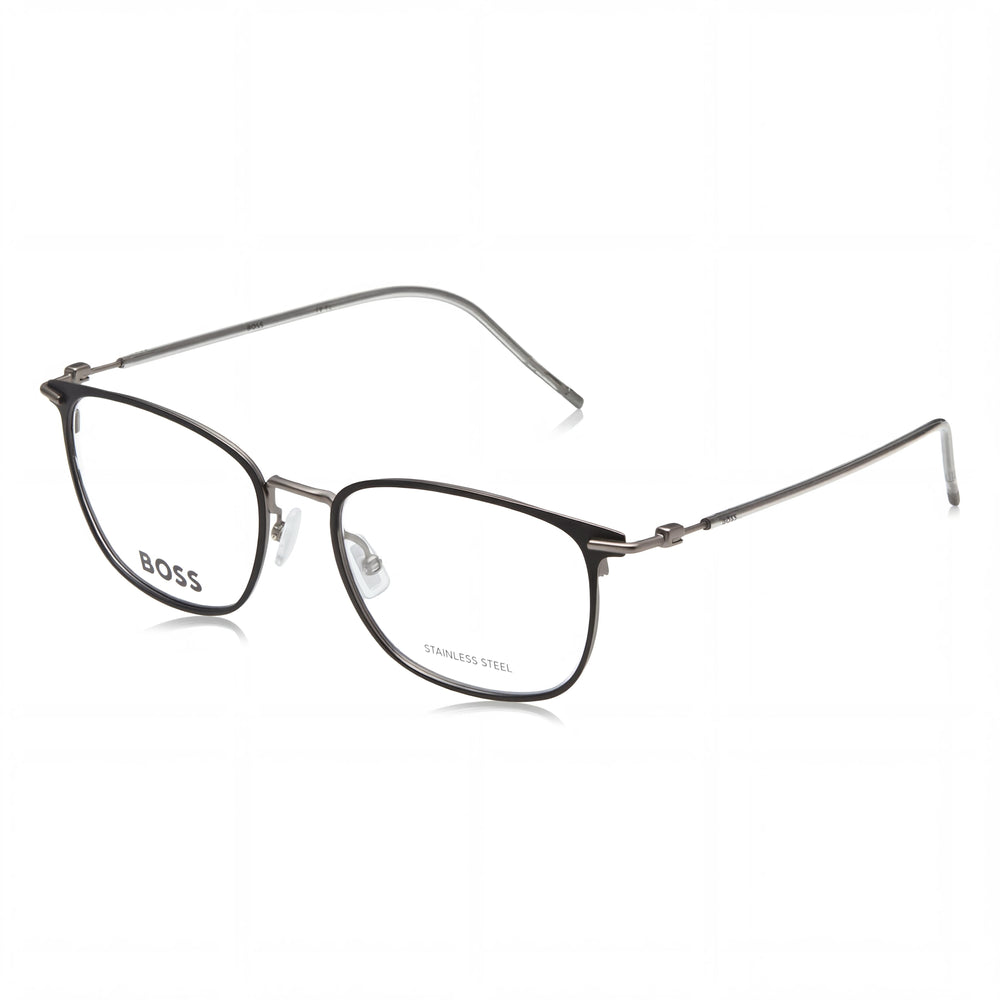Hugo Boss 1431 Gafas de sol polarizadas casuales unisex de aleación de acero negro mate rutenio oscuro 52 mm