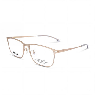 Monturas ópticas rectangulares Hugo Boss Boss 1467/f unisex de metal dorado mate con lentes de 40 mm