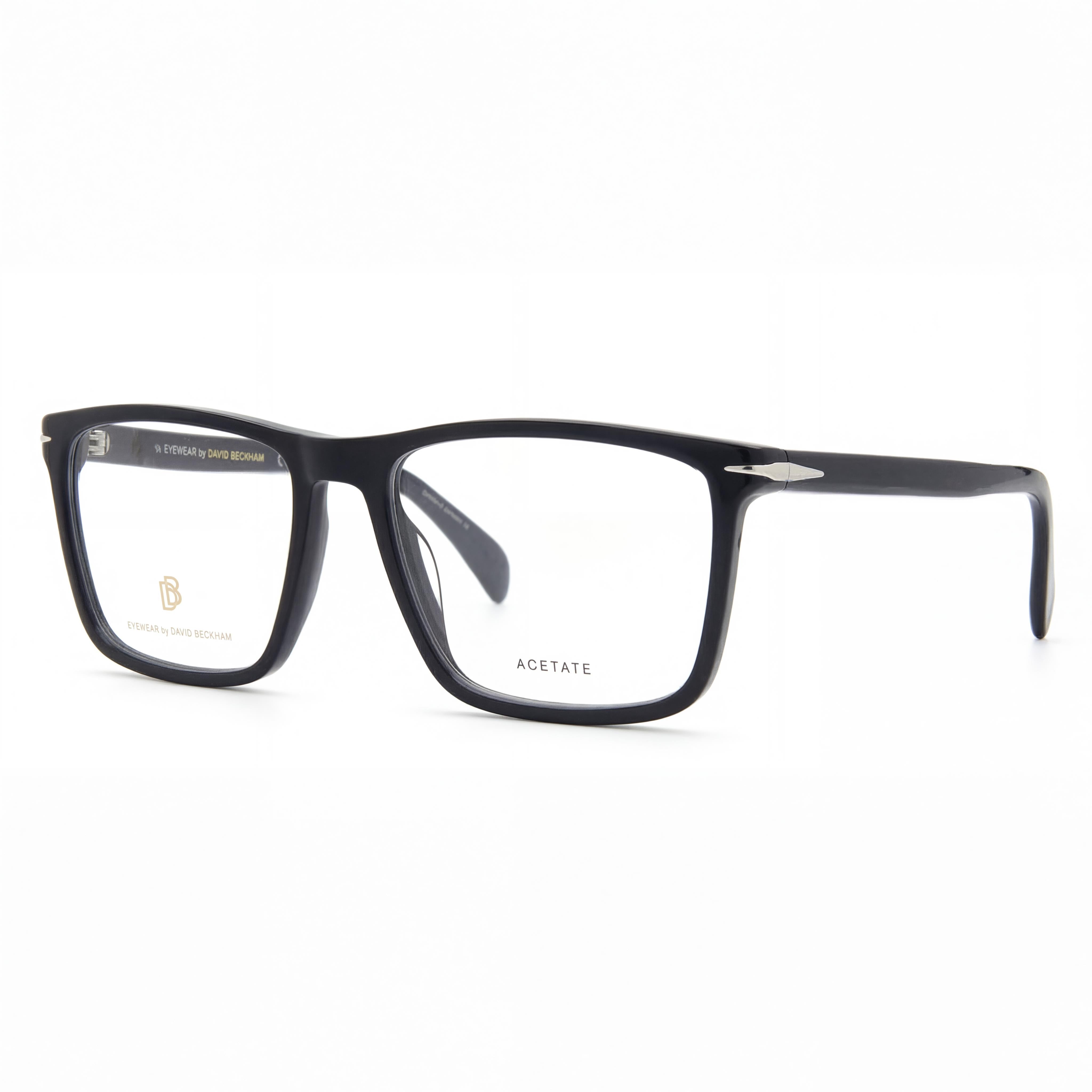 David Beckham DB 1094 Men's Square Plastic Demo Eyeglasses Matte Black 57mm, Photo 1