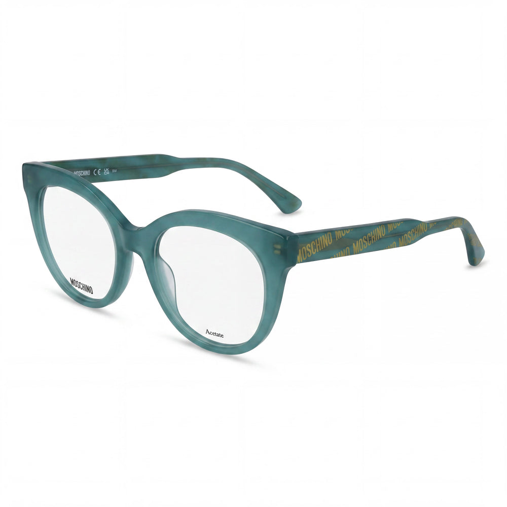 Gafas Moschino Modern Collection para mujer con montura de plástico verde y lentes de policarbonato verde - 51 mm