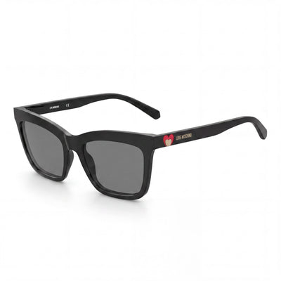 Love Moschino Classic Women's Cat Eye Style Black Acetate Frame Black Lens UV Protection Sunglasses 54-18-140mm