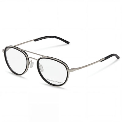 Gafas Porsche P8366 de estilo moderno para hombre con montura de acetato color paladio con lentes de 53 mm, puente de 20 mm y patillas de 145 mm