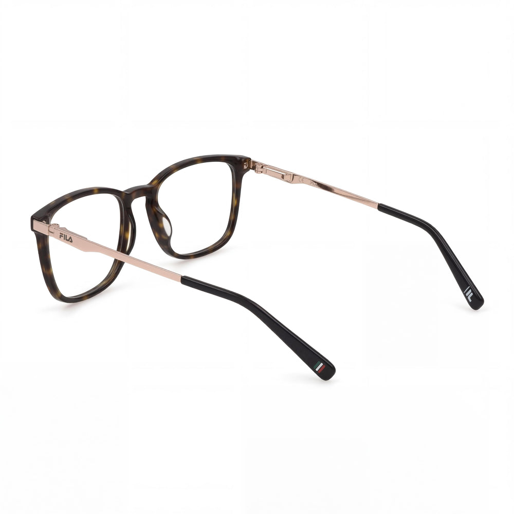 Fila Classic Men's Optical Eyeglasses with Dark Havana Acetate-Metal Combination Frame, 53mm Lens Width
