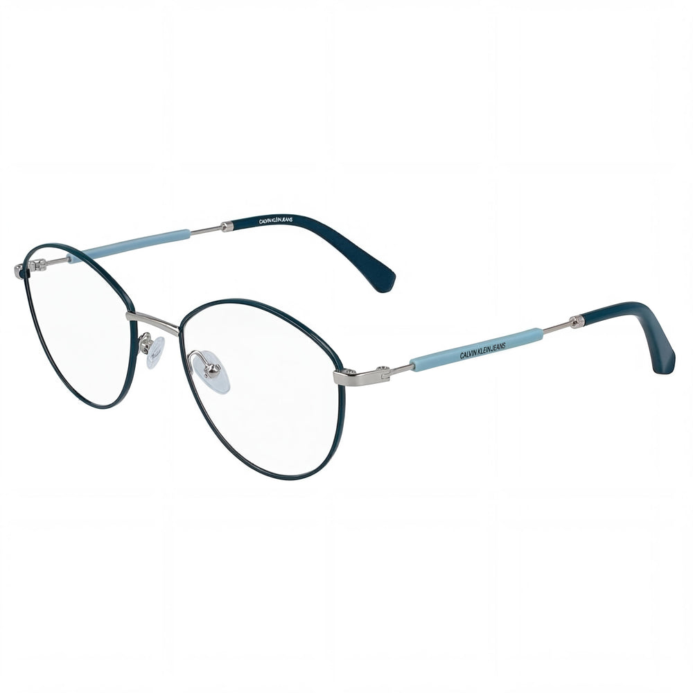 Calvin Klein Jeans CKJ19107 Gafas Ópticas de Mujer Estilo Casual con Montura Metálica Color Turquesa Talla 52/19/140