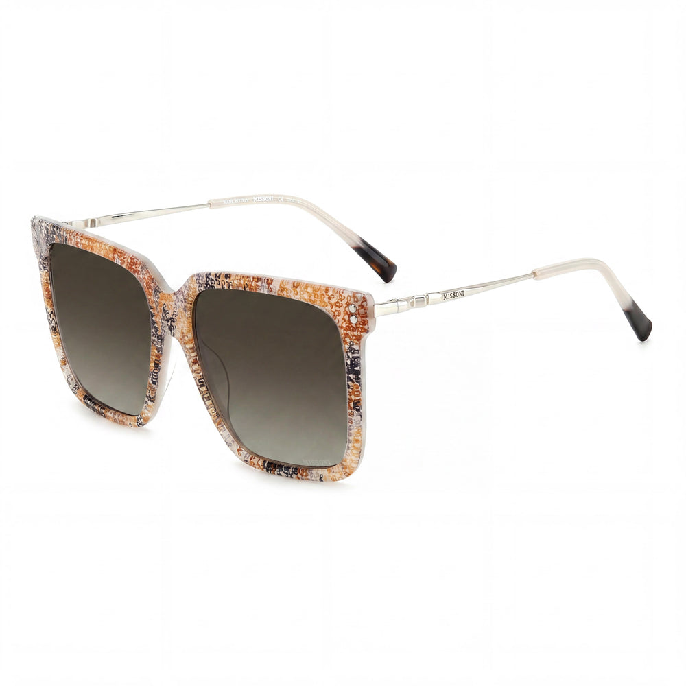 Missoni Classic Women's Beige Pattern Brown Gradient Acetate Frame Gradient Lens 57mm