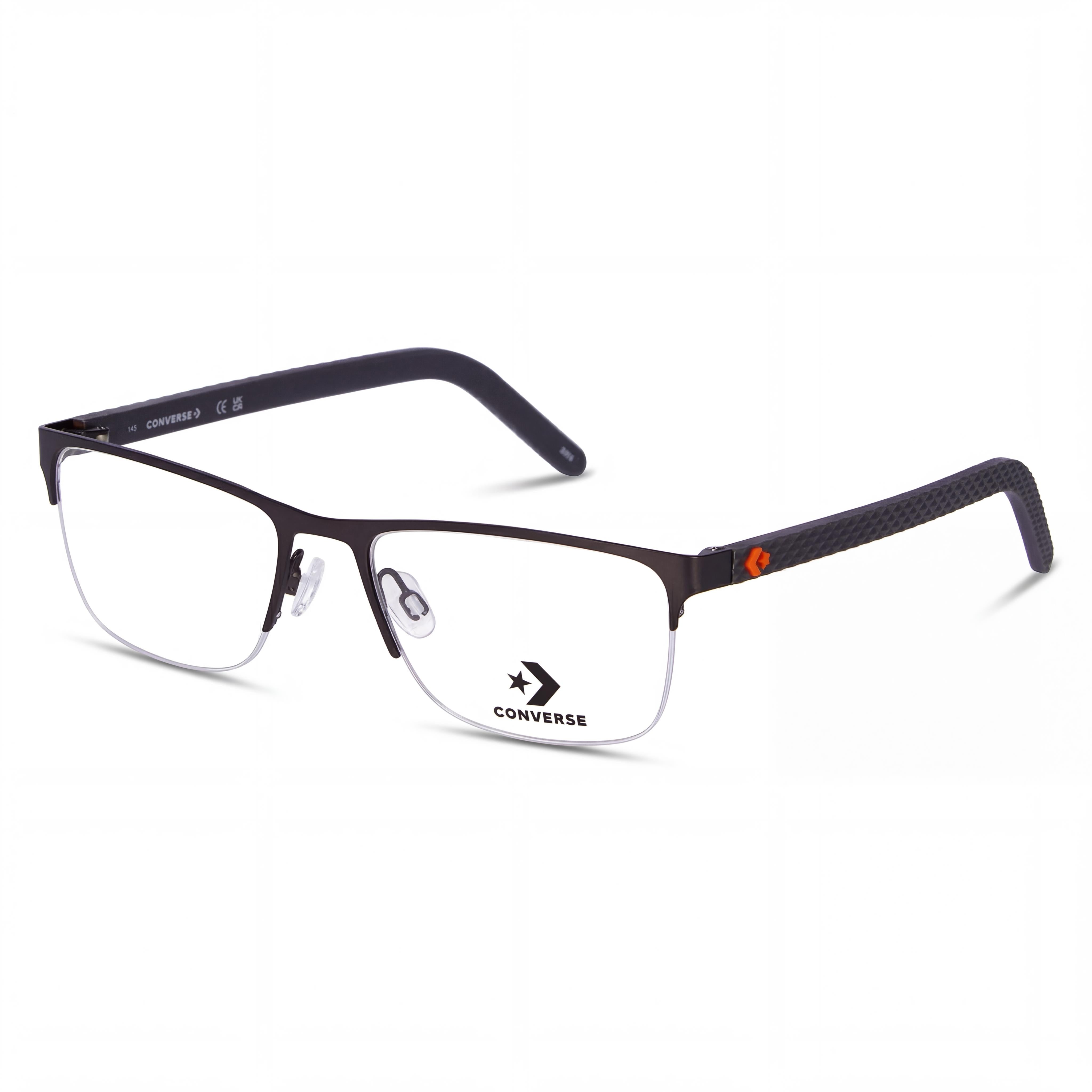 Converse CV3016 Men's Modern Plastic Optical Frames, Satin Gunmetal Polycarbonate Lenses, 55mm, Photo 1