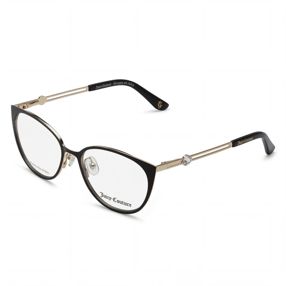 Gafas de sol unisex modernas Juicy Couture con montura de acero de aleación negro mate y lentes no polarizadas, 51 mm