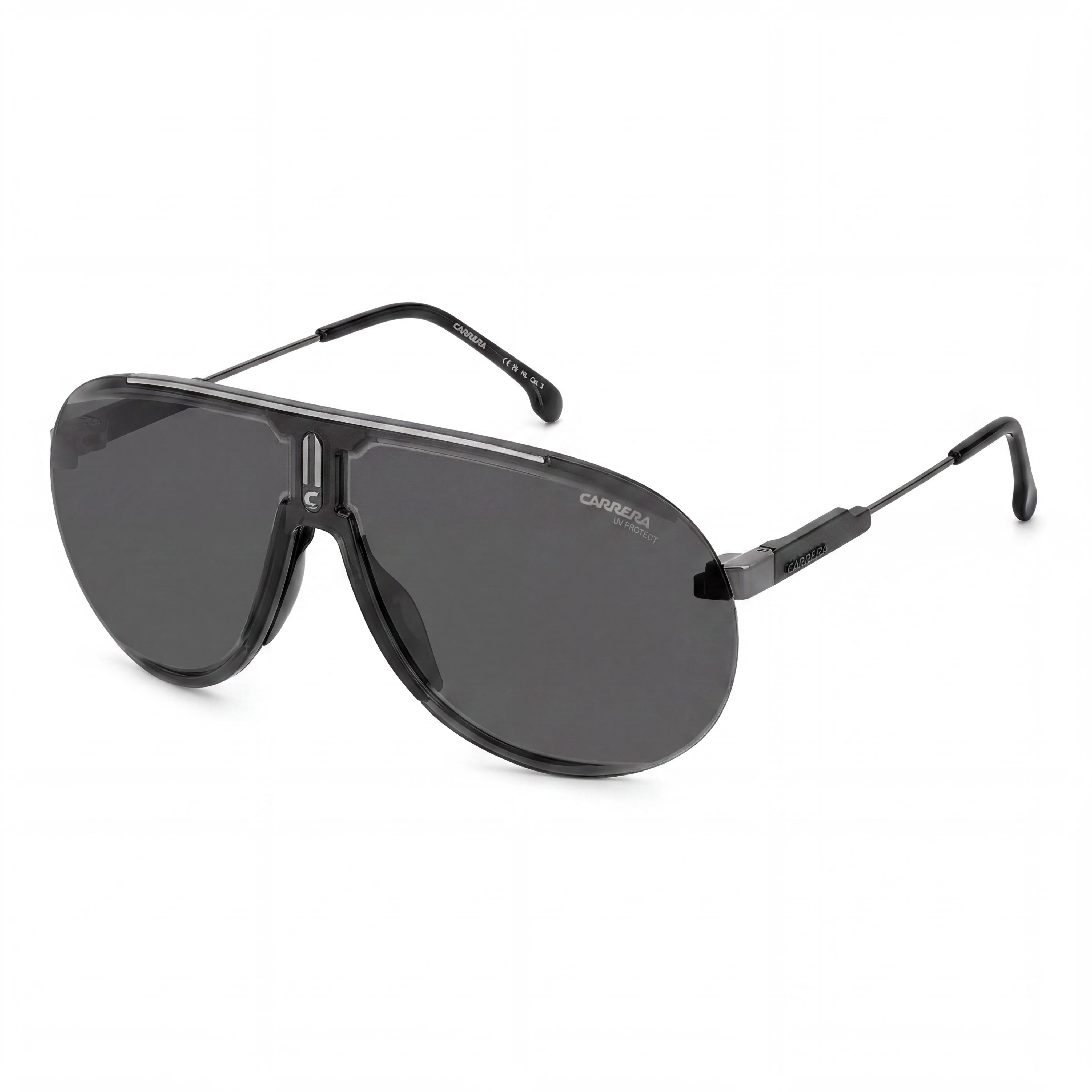 Carrera Superchampion Unisex Polycarbonate Dark Ruthenium Black Grey Sunglasses 99-01-135, Photo 1