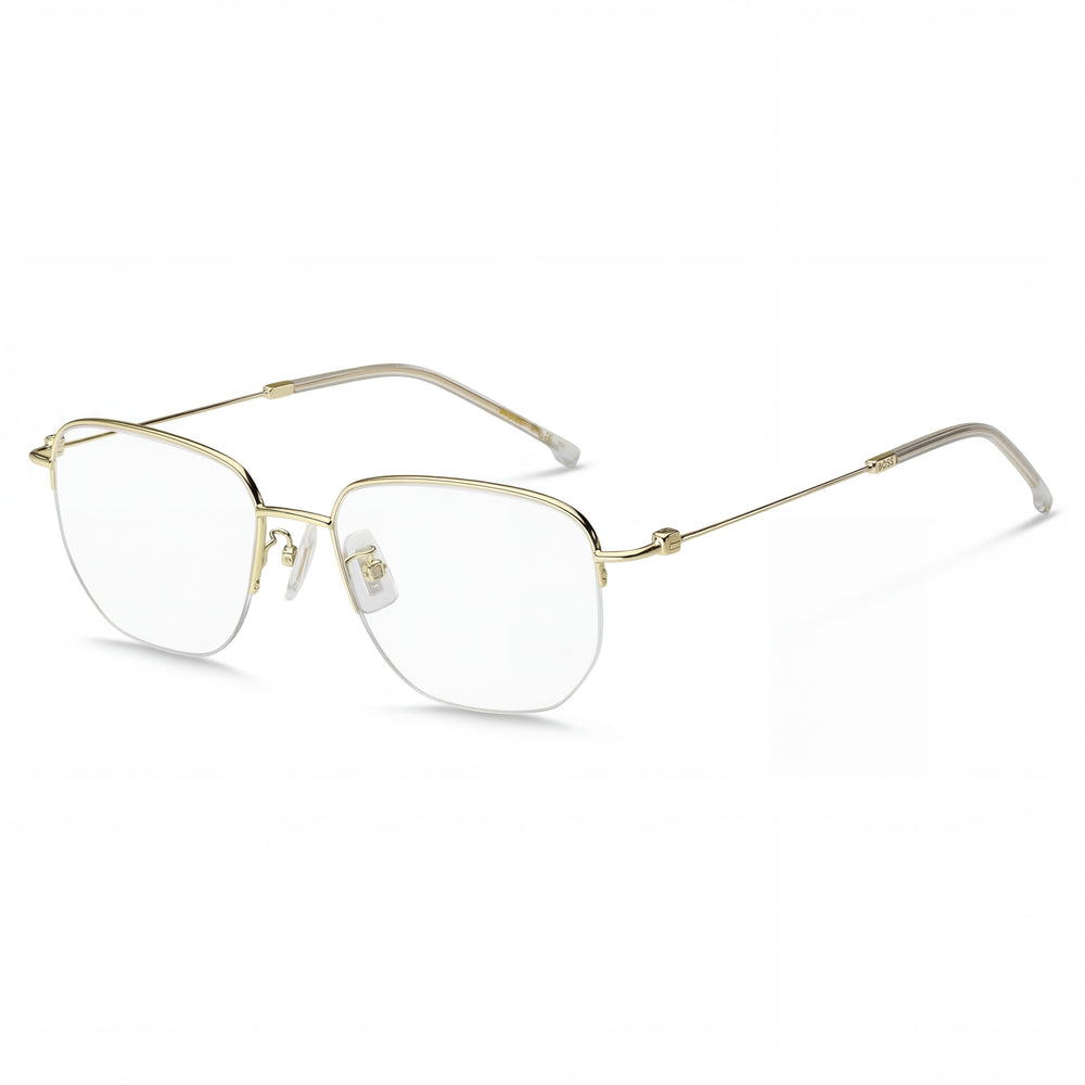 Gafas de sol informales unisex Hugo Boss, aleación de acero dorado, lentes de policarbonato no polarizadas, ancho de lente de 54 mm, puente de 18 mm