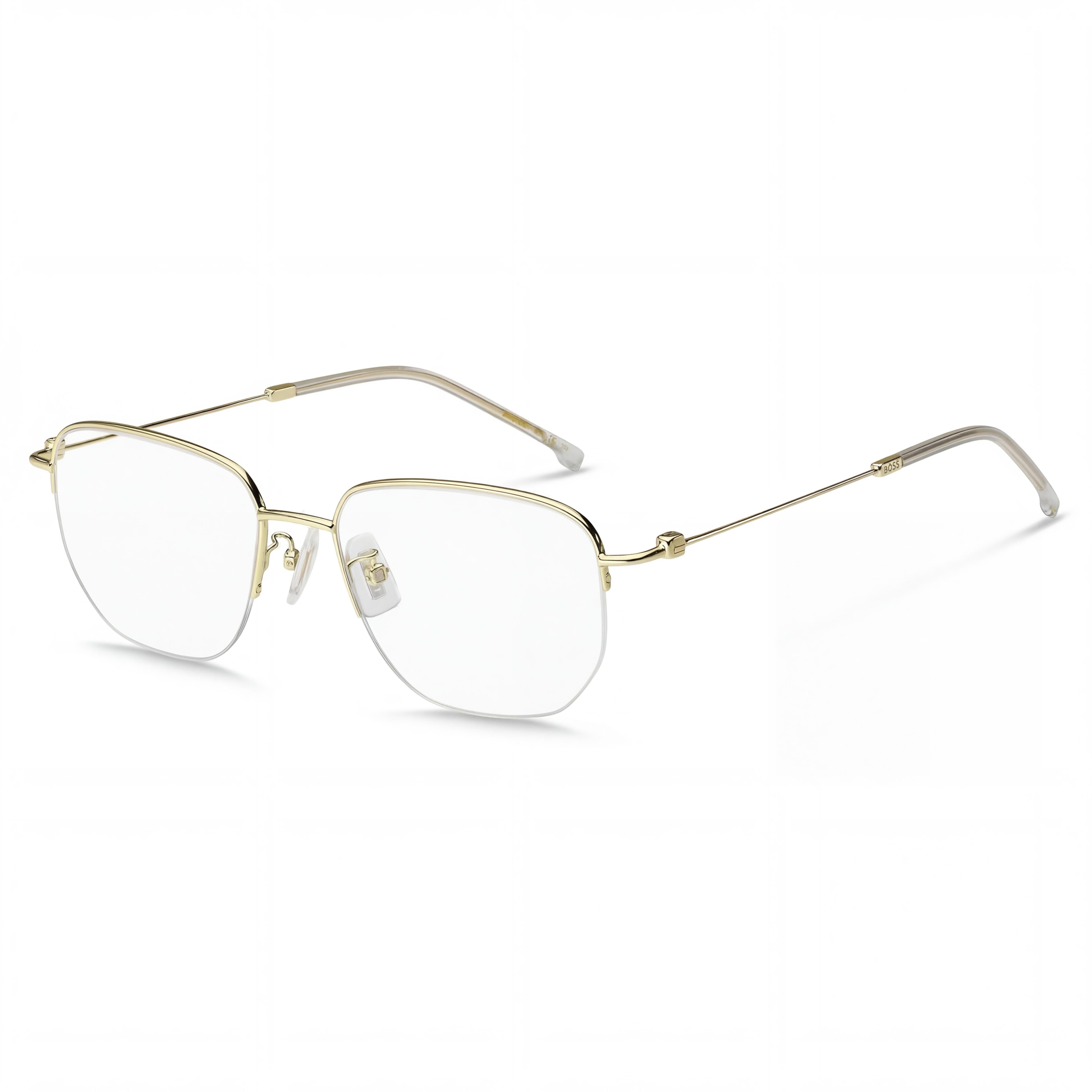 Hugo Boss Casual Unisex Gold Alloy Steel Non-Polarized Polycarbonate Lens Sunglasses 54mm Lens Width, 18mm Bridge, Photo 1