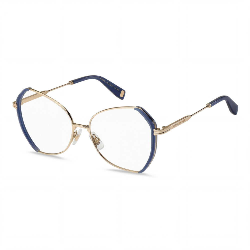 Gafas de sol temporales Marc Jacobs para mujer, de aleación de acero, doradas y azules, de 55 mm