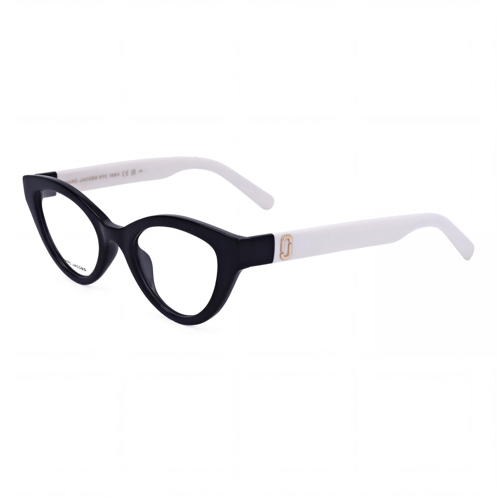 Gafas de sol Marc Jacobs Marc 651 de acetato moderno para mujer, montura en blanco y negro con lentes de policarbonato de 49 mm
