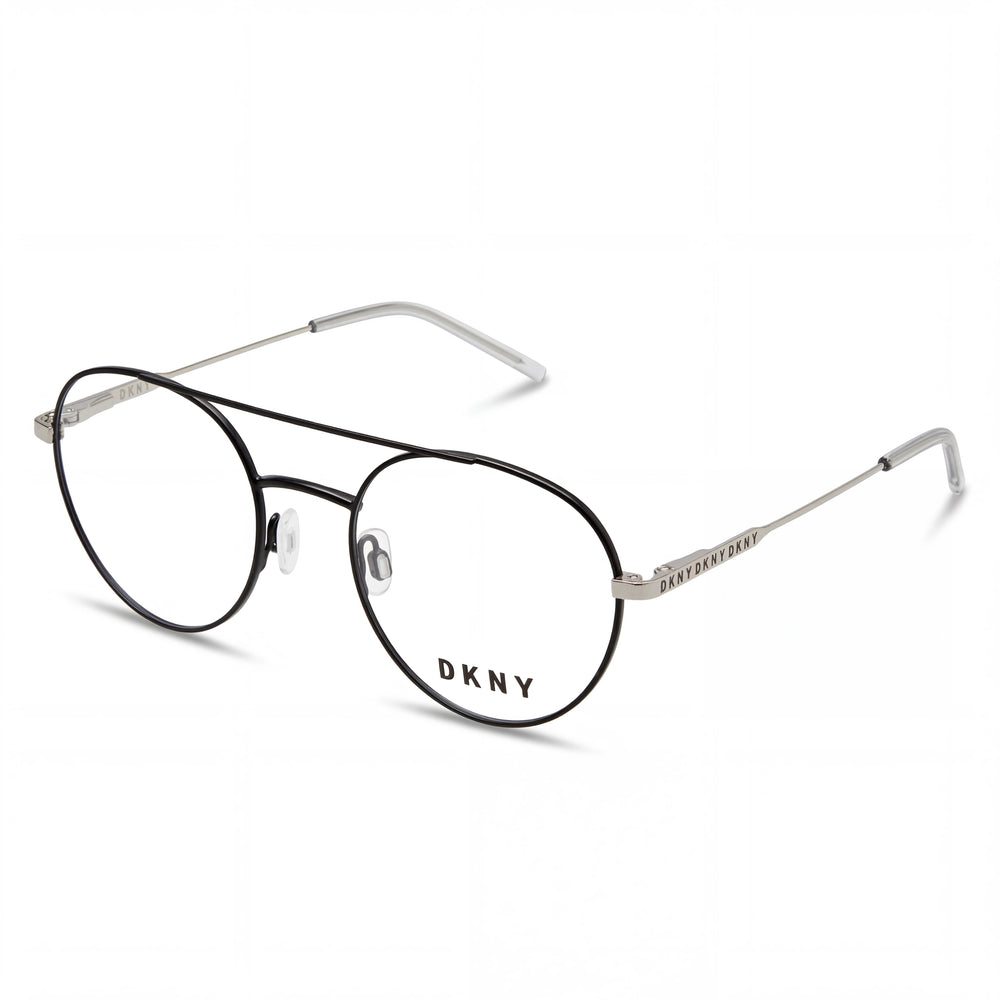 Gafas DKNY para mujer modernas DK1025 con montura de aleación de acero y cristales oro rosa marrón, tamaño 51 mm