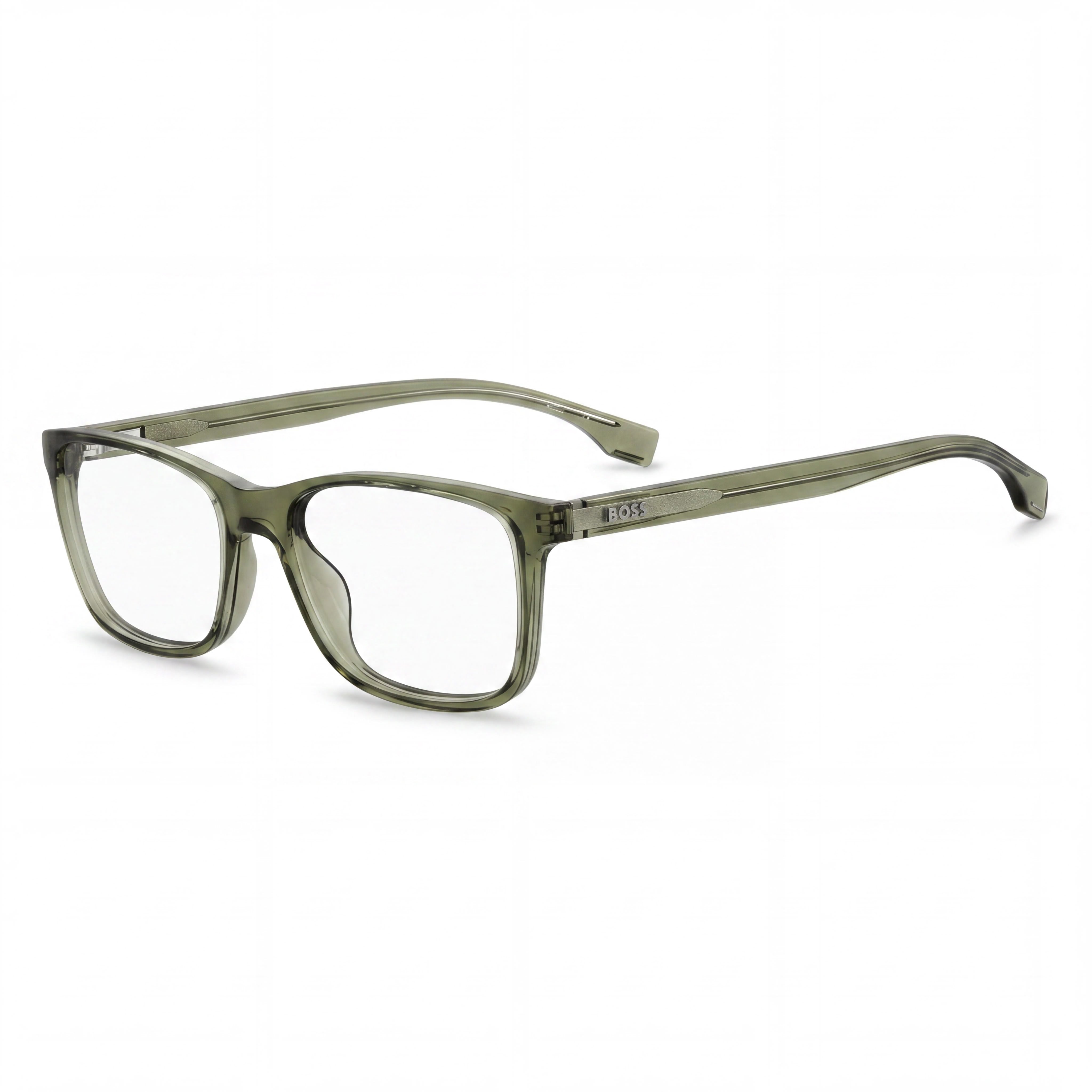 Hugo Boss 1570 Unisex Green Plastic Frame Green Polycarbonate Lenses Sunglasses 54mm Lens Width, Photo 1