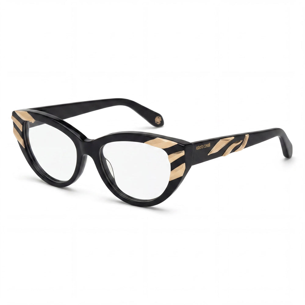 Roberto Cavalli Unisex Women's Eyewear, Acetate Dark Havana Frame, White Lenses, Size 50-18-135