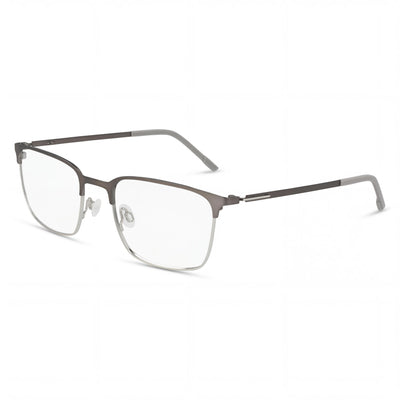 Gafas Flexon E1140 de Acetato Unisex con Lentes de Policarbonato sin Aumento, Color Gris Plomo Mate/Plateado, 54mm