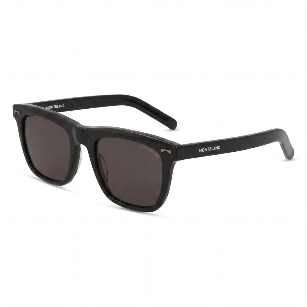 MONTBLANC Gafas de Sol Clásicas Unisex de Acetato con Montura Multicolor y Lentes Negras Grises de 56mm con Protección UV