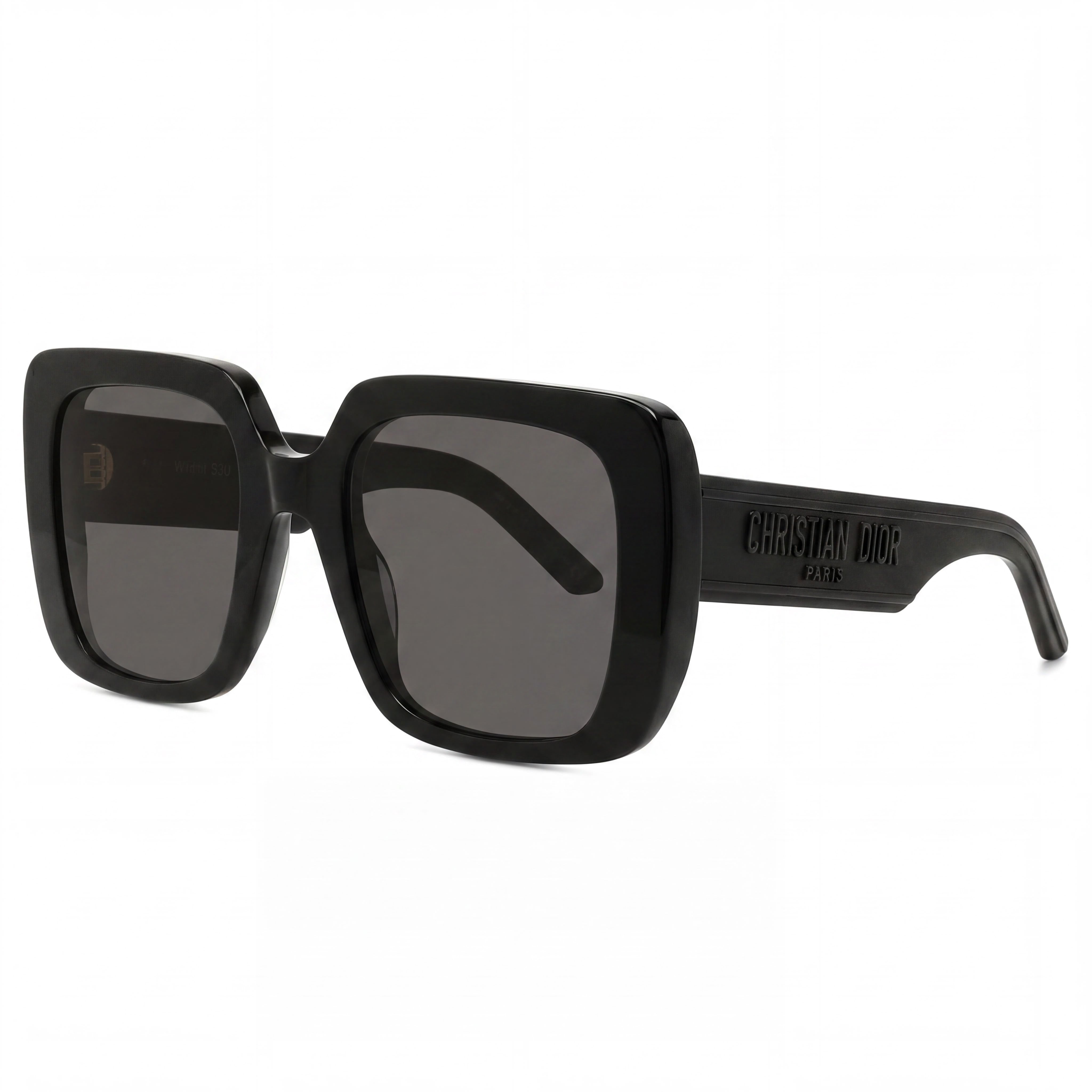 Dior WILDIOR S3U Women's Classic Style Black Plastic Grey UV Protected Sunglasses 55mm, Photo 1