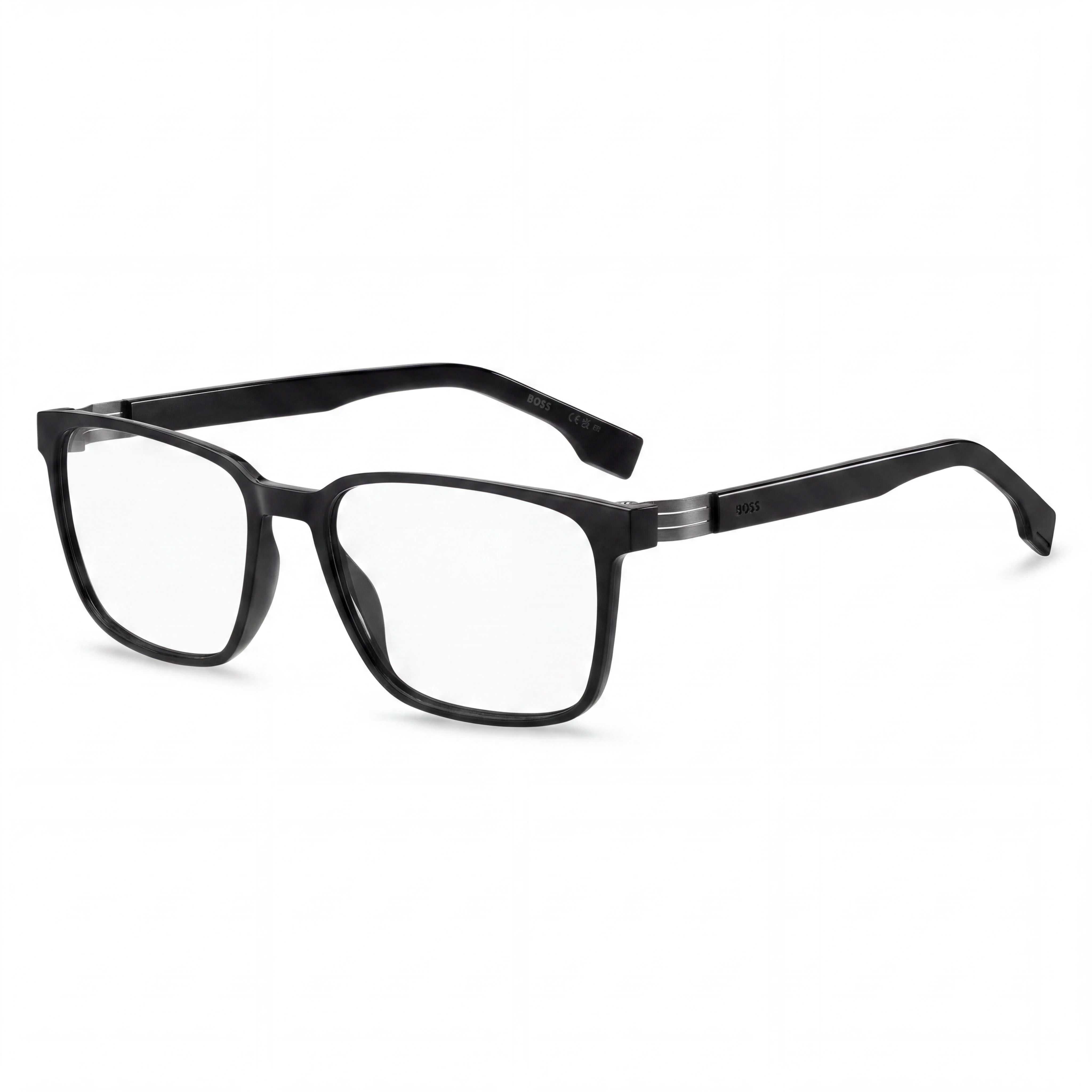 Gafas unisex BOSS BOSS 1578 cuadradas de plástico negro con montura completa y lentes sin demostración 57-18-150, Photo 1