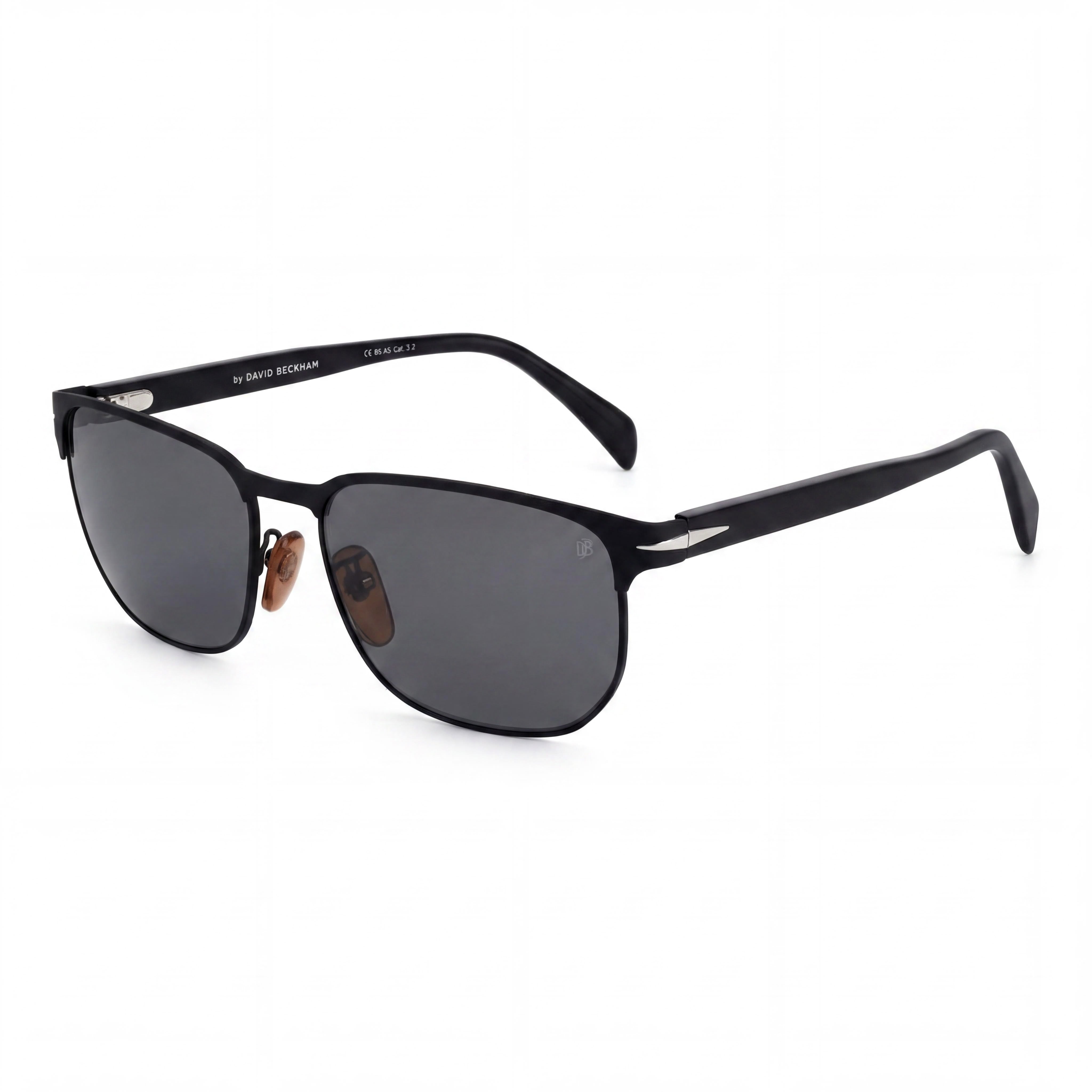 David Beckham Db 1131/S Men's Metal Polarized Matte Black Silver Sunglasses 59mm, Photo 1
