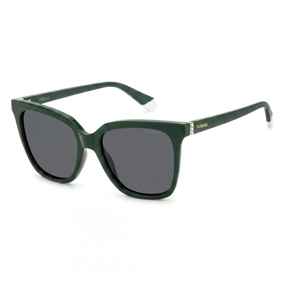 Gafas de sol Polaroid Eyewear Essential para mujer, verde gris, policarbonato, 55 mm, con lentes grises UV 400