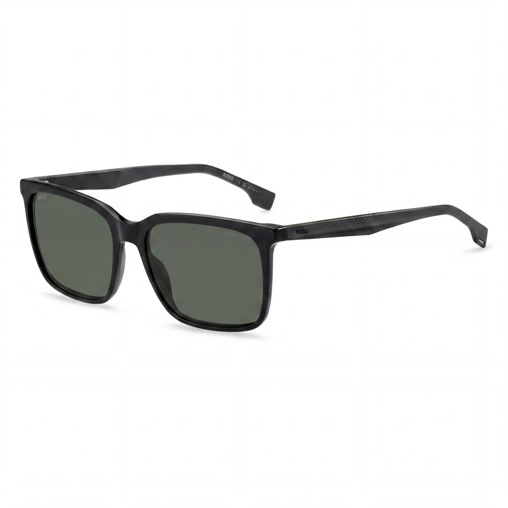 HUGO BOSS Tech & Innovation BOSS 1579/S Men's Rectangular Acetate Blue Brown Frame Brown Lens UV Sunglasses 57mm