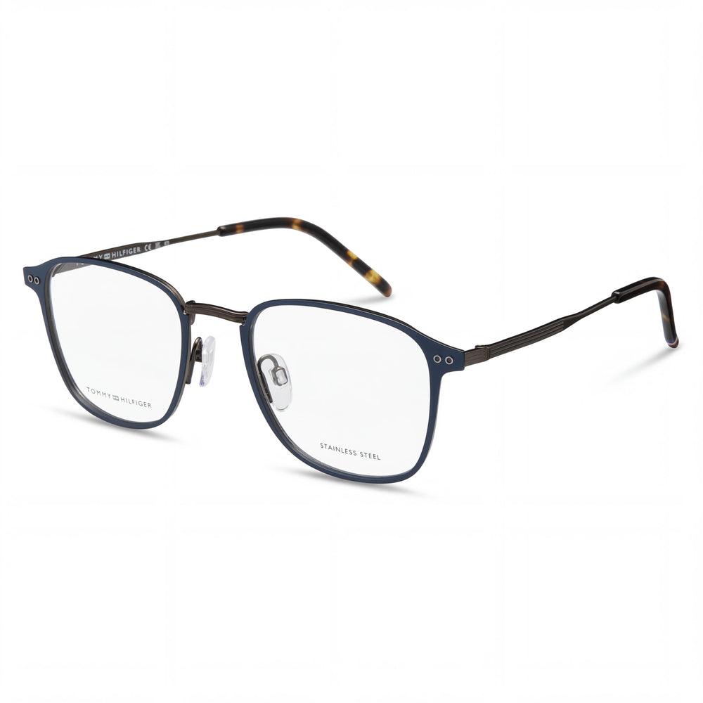 Gafas Tommy Hilfiger Unisex Modernas de Acero de Aleación Azul Mate de 52 mm