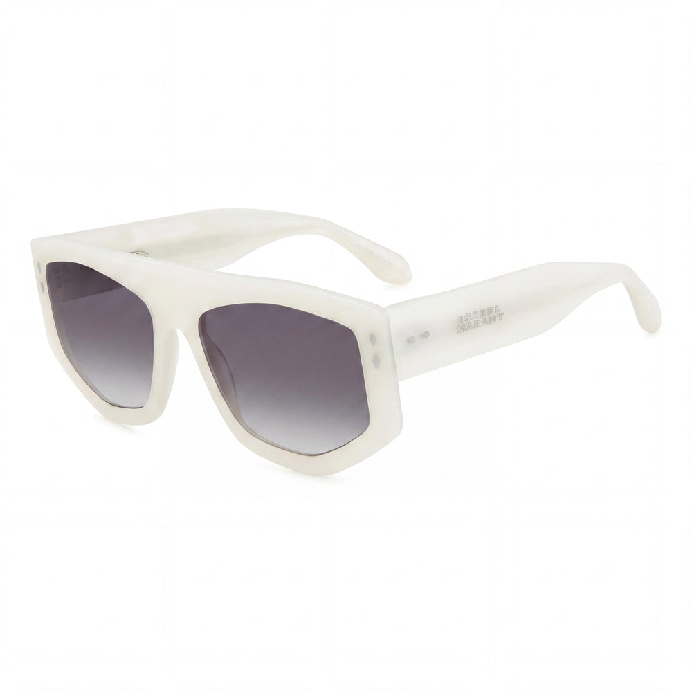 Isabel Marant Women's Trendy Acetate Pearled White Grey Frame Polycarbonate Lens Sunglasses 56mm
