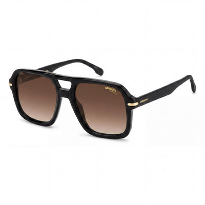 Carrera 317/S Men's Black Plastic Frame Brown Shaded UV Protection Non-Polarized 55mm