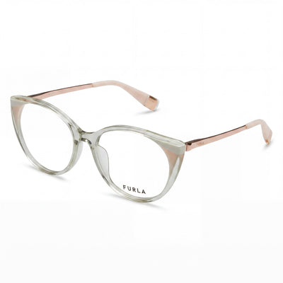Furla Casual Women’s Acetate Frame Grigio/Verde Lucido Non Polarized Polycarbonate Sunglasses 53mm
