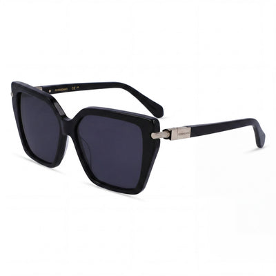 Gafas de sol unisex Salvatore Ferragamo Sf1106s de acetato multicolor con forma de rectángulo modificado, con lentes UV grises lisas de 57 mm