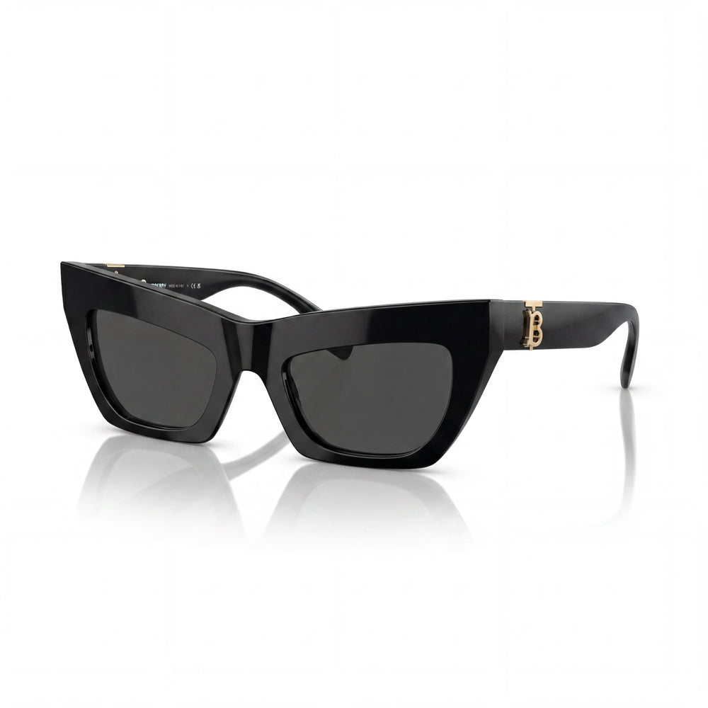 BURBERRY Be 4405 Unisex Black Dark Grey Acetate Frame Non- Polycarbonate Sunglasses 51mm