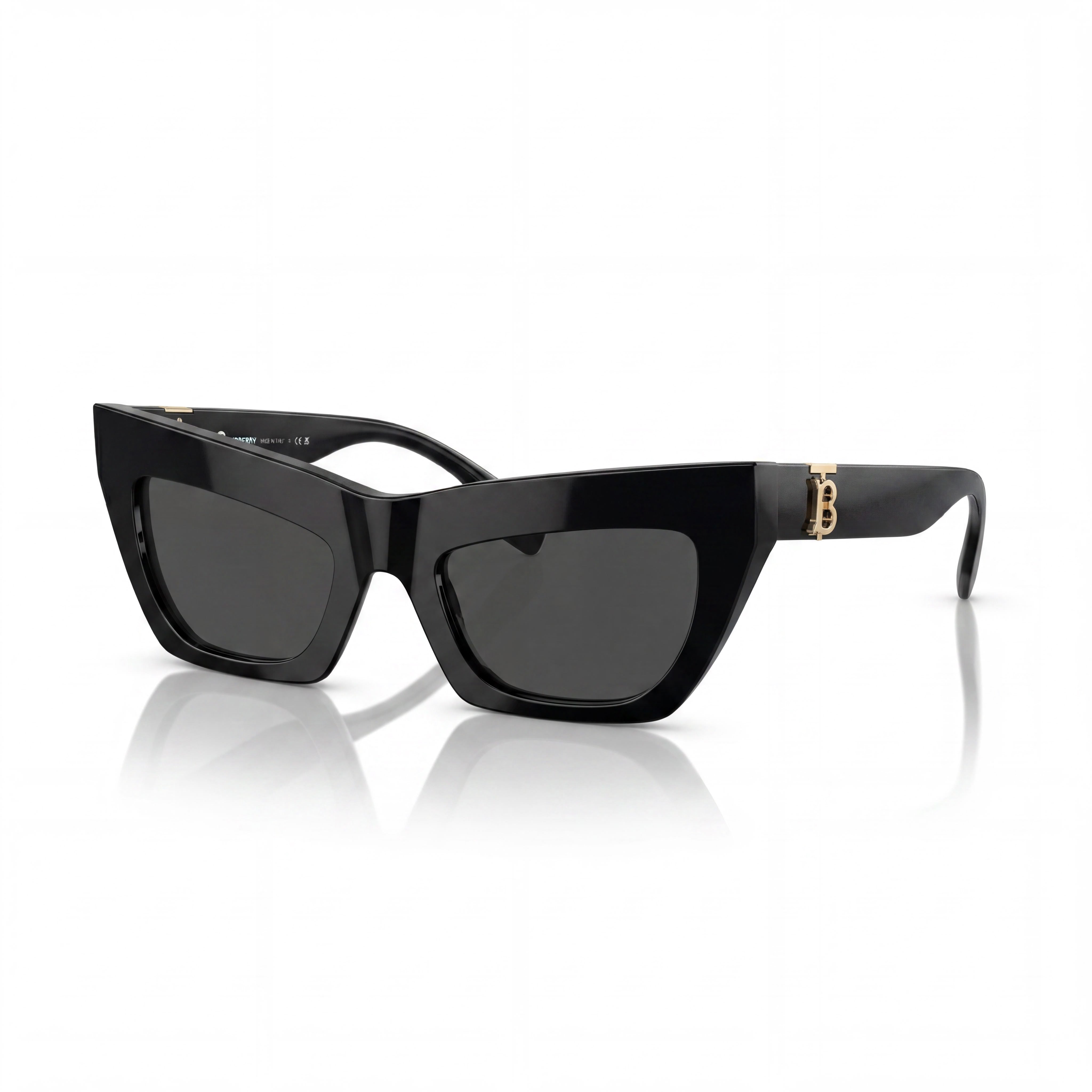 BURBERRY Be 4405 Unisex Negro Gris Oscuro Montura de Acetato Gafas de Sol de No Policarbonato 51mm, Photo 1