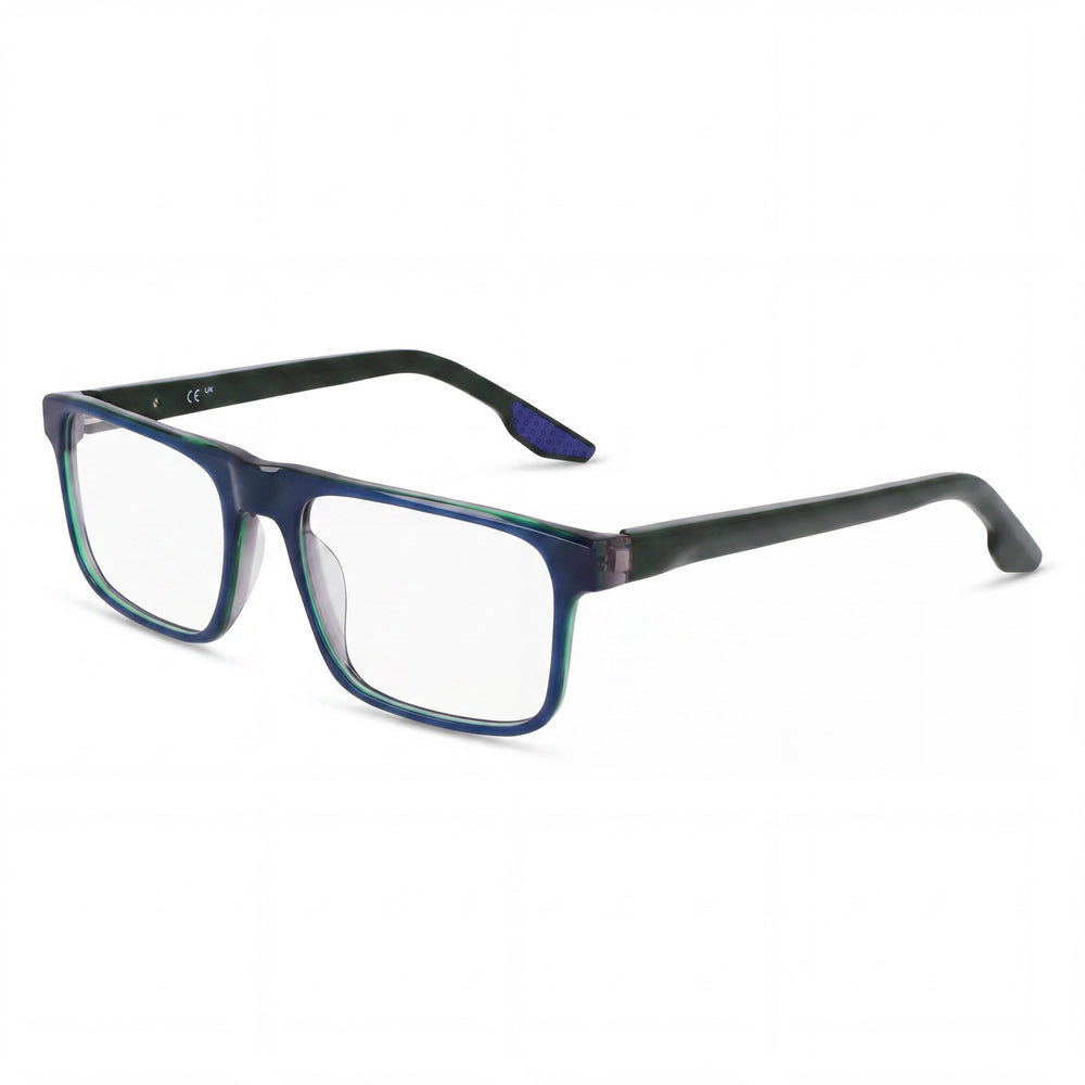 Gafas Nike 7161 para hombre, armazón de acetato trilaminado azul marino, lentes de policarbonato no polarizadas, 54 mm