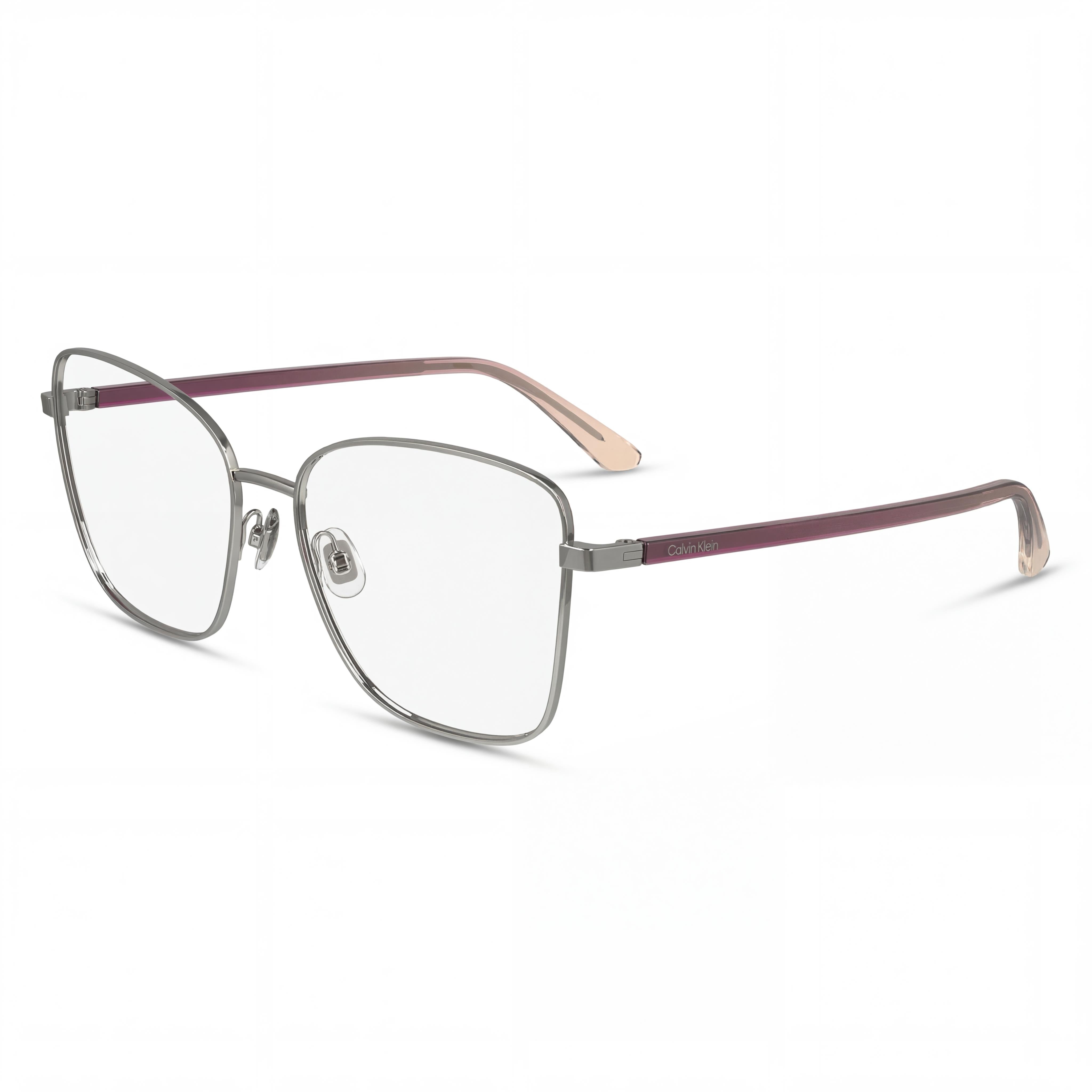 Calvin Klein Ck23128 Women's Silver Metal Frame Sunglasses with Polycarbonate Lenses - Lens Width 55mm, Bridge 16mm, Temple 140mm, Photo 1