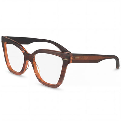 Calvin Klein Modern CK23543 Women's Acetate Striped Brown Non-Polarized Sunglasses 54mm