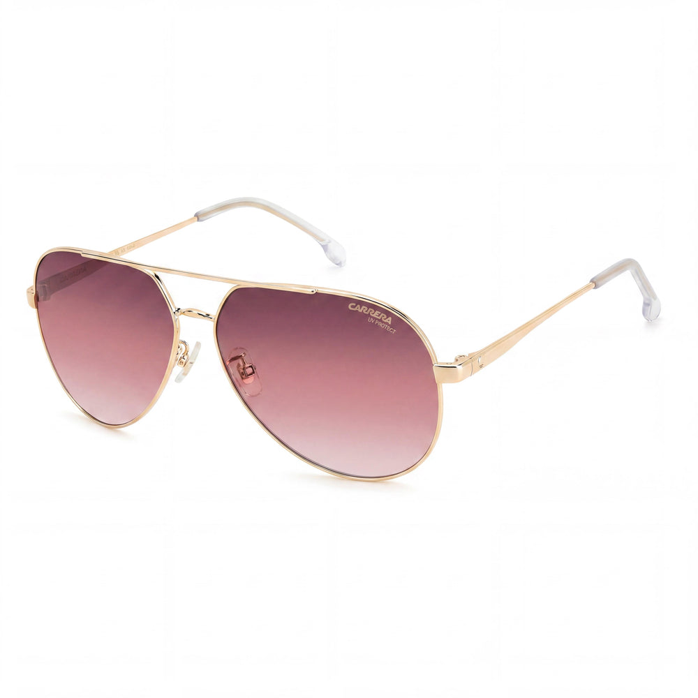 Gafas de sol Carrera 3005/S para mujer, de acero inoxidable, color burdeos, dorado, rosa con degradado burdeos, sin polarizar, protección UV 63-13-140